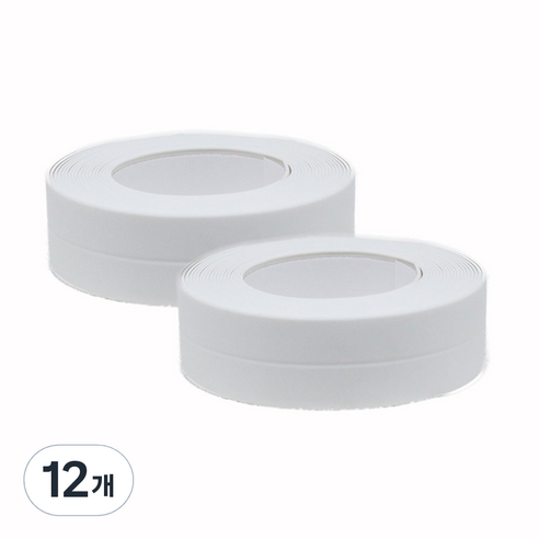 실리콘 곰팡이 방지테이프 싱크대 창문 창틀 화이트 22mm (3.2m), 12개