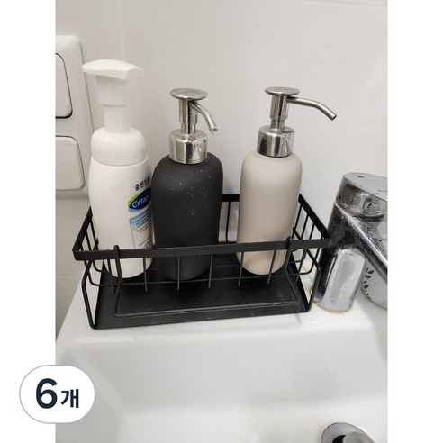 웨이브즈 싱크대 거치대, 블랙, 6개