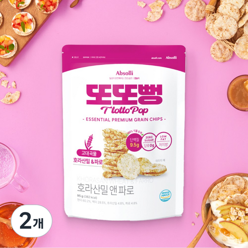또또뻥 호라산밀 앤 파로 현미 고단백 뻥튀기 과자 아기 쌀 뻥튀기