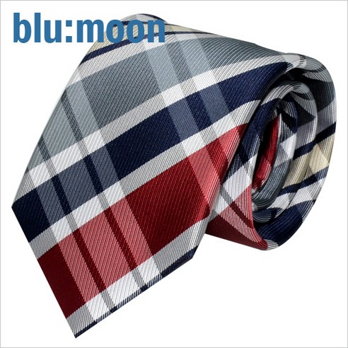 [블루문] [blumoon] 넥타이 오션체크 레드 8cm