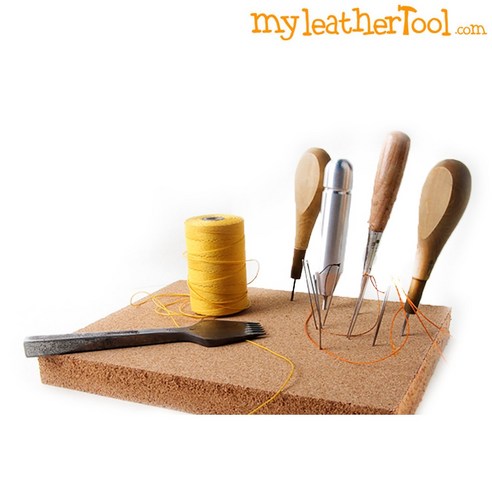 가죽공예 - 콜크판 (코르크판) 바늘꽂이 가죽재단도구에 유용, 콜크판-중(20*15), 30mm