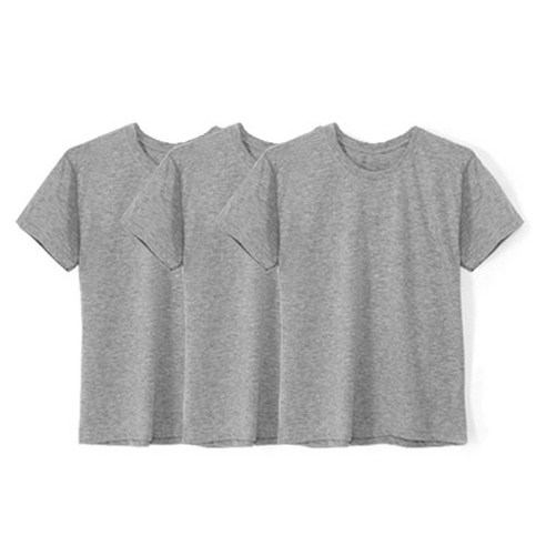 베이직라운드 반팔 회색3 면티