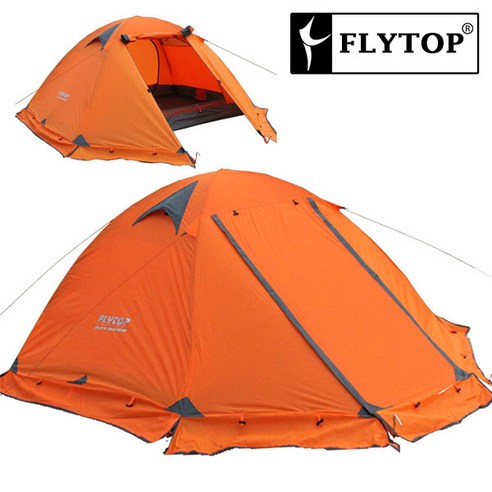 FLYTOP 알파인 백패킹텐트 5종모음전 등산비박 캠핑용품, WIND1.5 오렌지, 1개