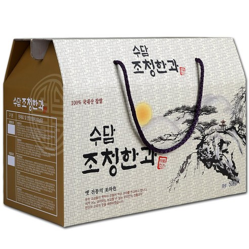 수담조청유과 500g 1kg 선물세트 수담한과 명절선물 이바지 떡 부모님선물 추석 한가위 명절선물세트, 1box