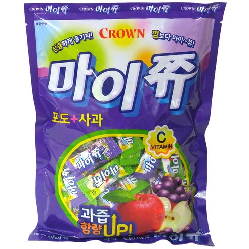 크라운 마이쮸 포도+사과, 328g, 1개