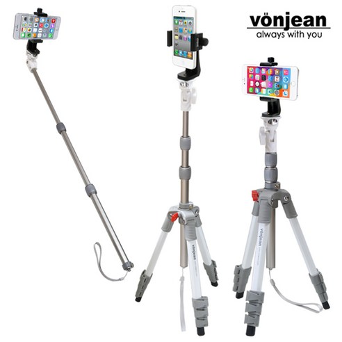 본젠 VT-3520M 컴팩트 스마트폰 셀카봉 삼각대, 1. VT-3520M 화이트 / A-7. VCM-561G 홀더