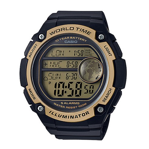 CASIO 100m WATER RESISTANCE AE 3000W 9A 10 100m DIGITAL