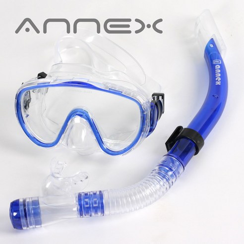 아넥스 일안식 성인 스노쿨링 세트, 블루
