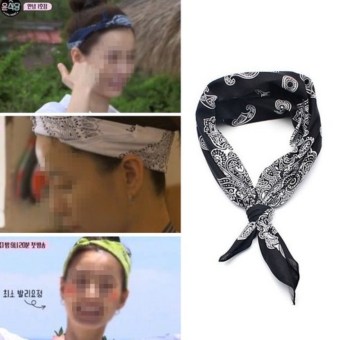 BMK 국내생산 GD 윰블리 페이즐리 반다나 헤어밴드 쁘띠스카프 두건