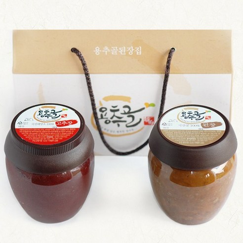 [함양군]국산 재료로 담근 용추골 된장/고추장 선물세트 1.8kg, 단품