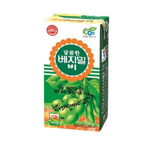 베지밀 달콤한 비 두유, 190ml, 72개