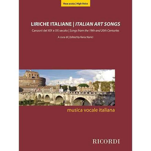 Liriche Italiane / Italian Art Songs: Liriche del XIX e X secolo /Songs from the 19th and 20th Centuries - High Voice, Ricordi - Bmg Ricordi