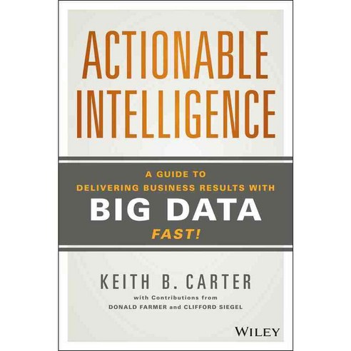Actionable Intelligence: A Guide to Delivering Business Results With Big Data Fast!, John Wiley & Sons Inc