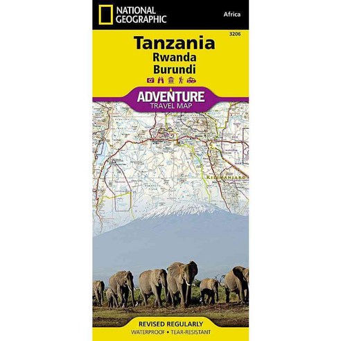 National Geographic Tanzania Rwanda Burundi: Travel Maps International Adventure Map, Natl Geographic Maps