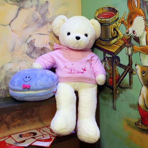 포근한 핑크빛 행복, 후드베어로 아이에게 사랑을 선물하세요!