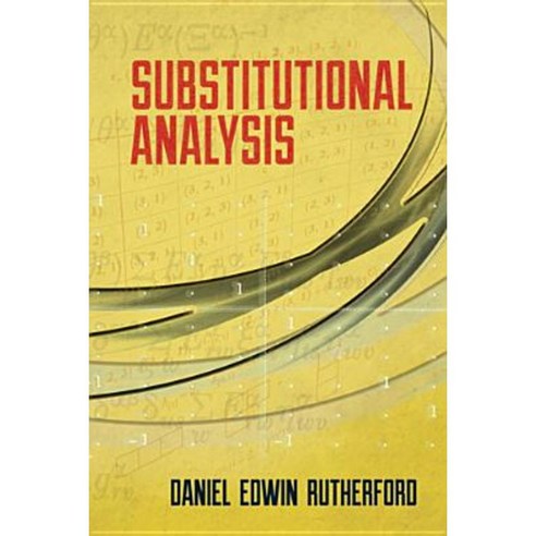 Substitutional Analysis Paperback, Dover Publications