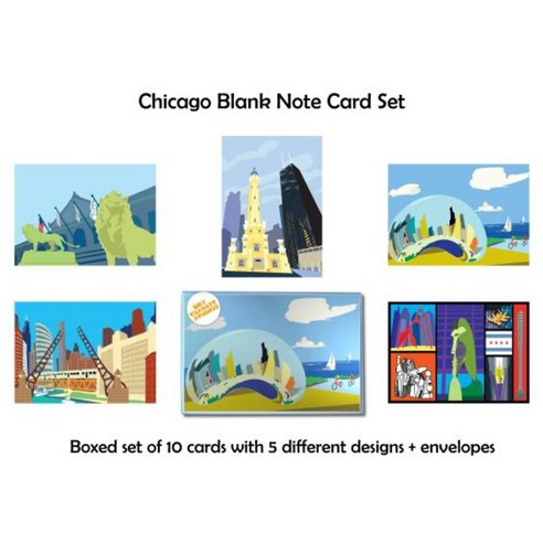 Chicago Blank Note Card Set Other, Dry Climate Studios