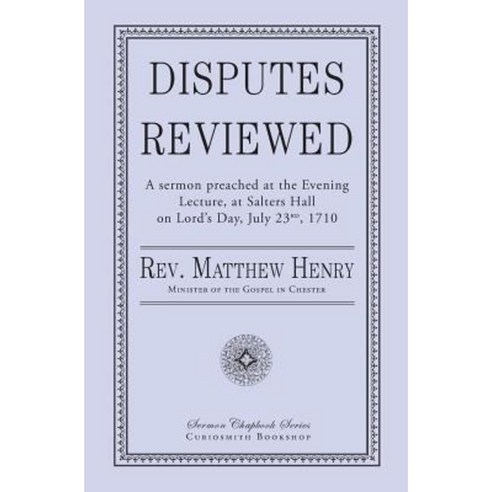 Disputes Reviewed Paperback, Curiosmith
