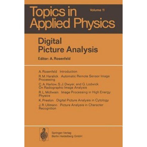 Digital Picture Analysis Paperback, Springer