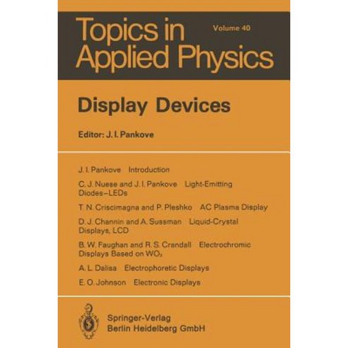 Display Devices Paperback, Springer