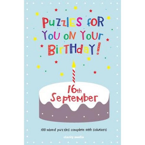 Puzzles for You on Your Birthday - 16th September Paperback, Createspace