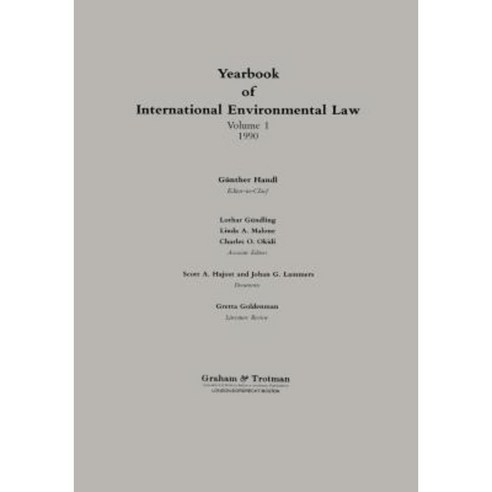 Yearbook of International Environmental Law 1990 Hardcover, Springer