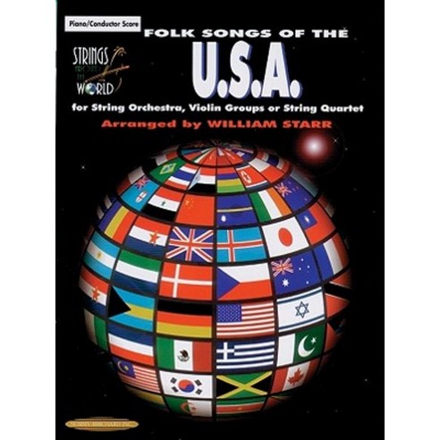 Strings Around the World -- Folk Songs of the U.S.A.: Score Paperback, Suzuki Method International
