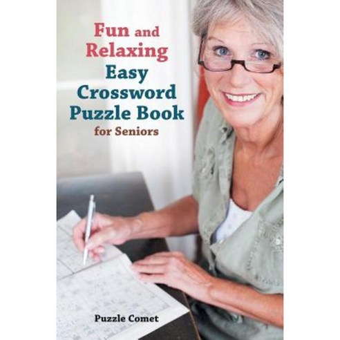 Fun and Relaxing Easy Crossword Puzzle Book for Seniors Paperback, Puzzle Comet