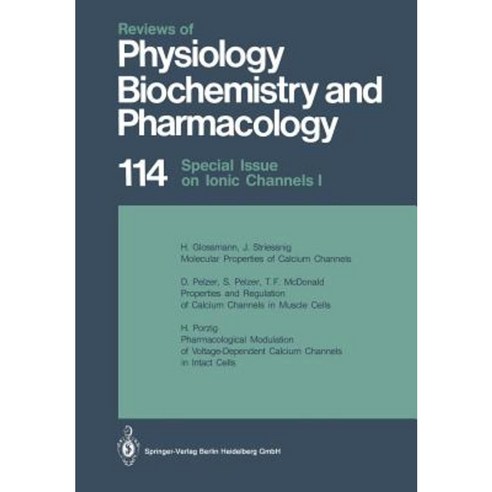 Special Issue on Ionic Channels Paperback, Springer