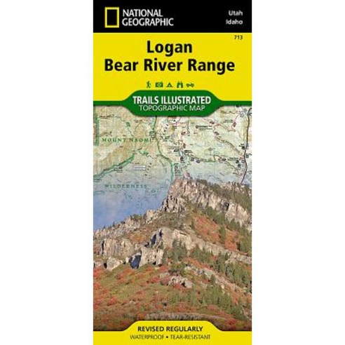 Logan Bear River Range Folded, National Geographic Maps