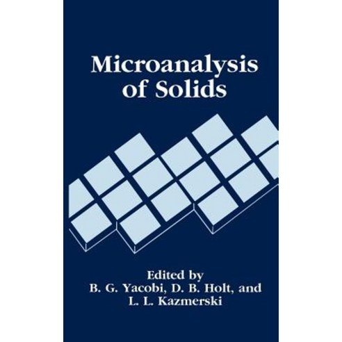 Microanalysis of Solids Hardcover, Springer