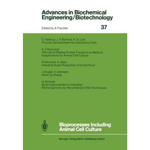 Bioprocesses Including Animal Cell Culture Paperback, Springer