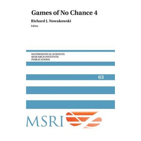 Games of No Chance 4, Cambridge University Press