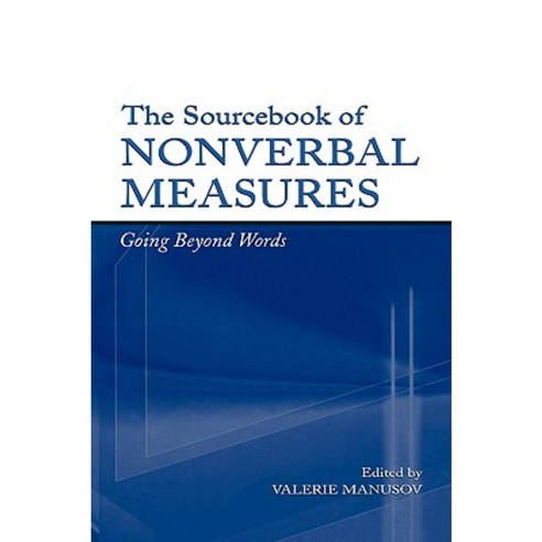 The Sourcebook of Nonverbal Measures: Going Beyond Words Hardcover, Routledge