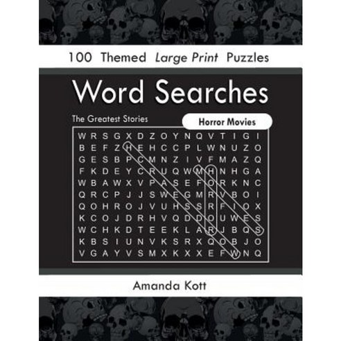 Word Searches - Horror Movies: 100 Themed Large Print Puzzles Paperback, Buzzy Bee Press