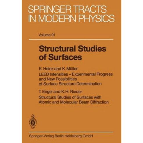 Structural Studies of Surfaces Paperback, Springer