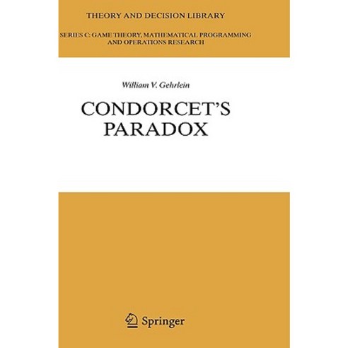 Condorcet''s Paradox Hardcover, Springer - 최저가 알림ㆍ특가 할인ㆍ가격비교 - 역대가