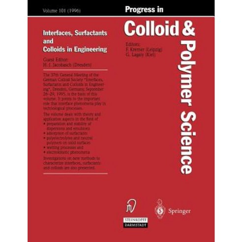 Interfaces Surfactants and Colloids in Engineering Paperback, Steinkopff