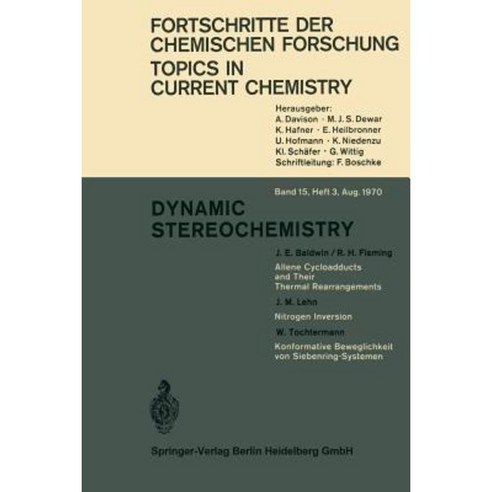 Dynamic Stereochemistry Paperback, Springer