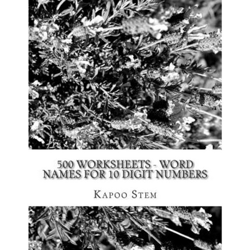 500 Worksheets - Word Names for 10 Digit Numbers: Math Practice Workbook Paperback, Createspace