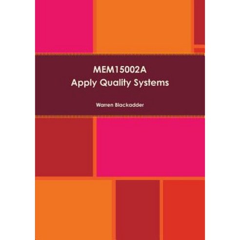 Mem15002a Apply Quality Systems Paperback, Lulu.com