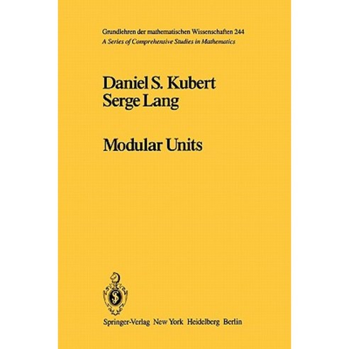 Modular Units Paperback, Springer