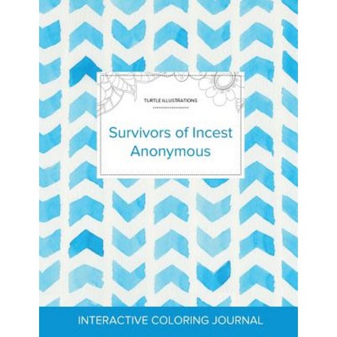 Adult Coloring Journal: Survivors of Incest Anonymous (Turtle Illustrations Watercolor Herringbone) Paperback, Adult Coloring Journal Press