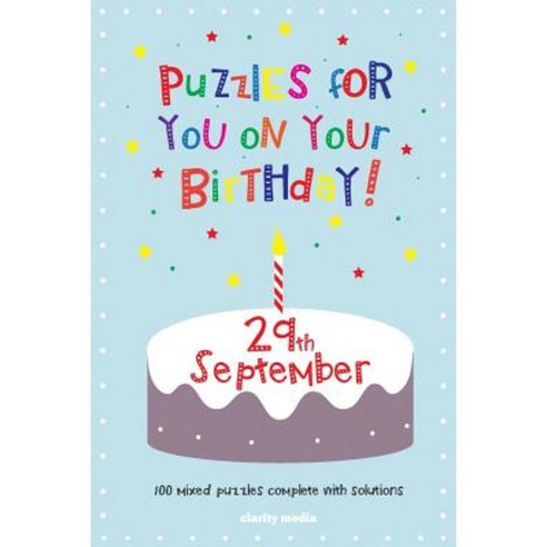 Puzzles for You on Your Birthday - 29th September Paperback, Createspace Independent Publishing Platform
