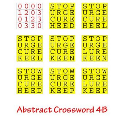 Abstract Crossword 4b Paperback Createspace Independent Publishing