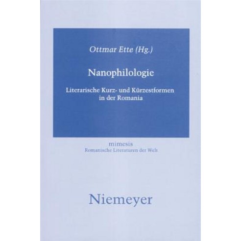 Nanophilologie Paperback, de Gruyter