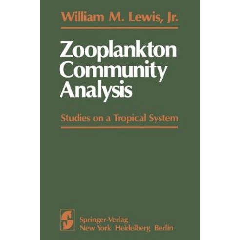 Zooplankton Community Analysis: Studies on a Tropical System Paperback, Springer