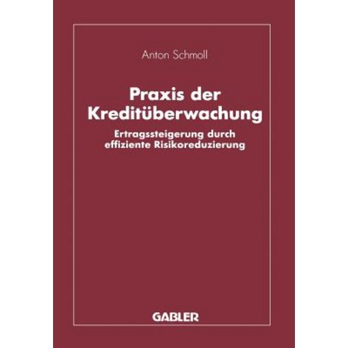 Praxis Der Kredituberwachung: Ertragssteigerung Durch Effiziente Risikoreduzierung Paperback, Gabler Verlag