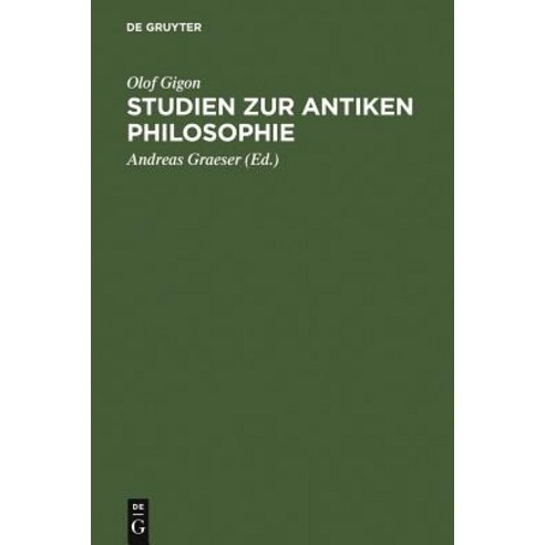 Studien Zur Antiken Philosophie Hardcover, de Gruyter