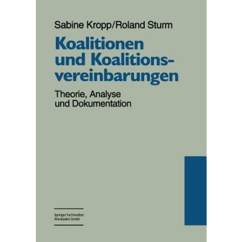 Koalitionen Und Koalitionsvereinbarungen Paperback, Vs Verlag Fur Sozialwissenschaften